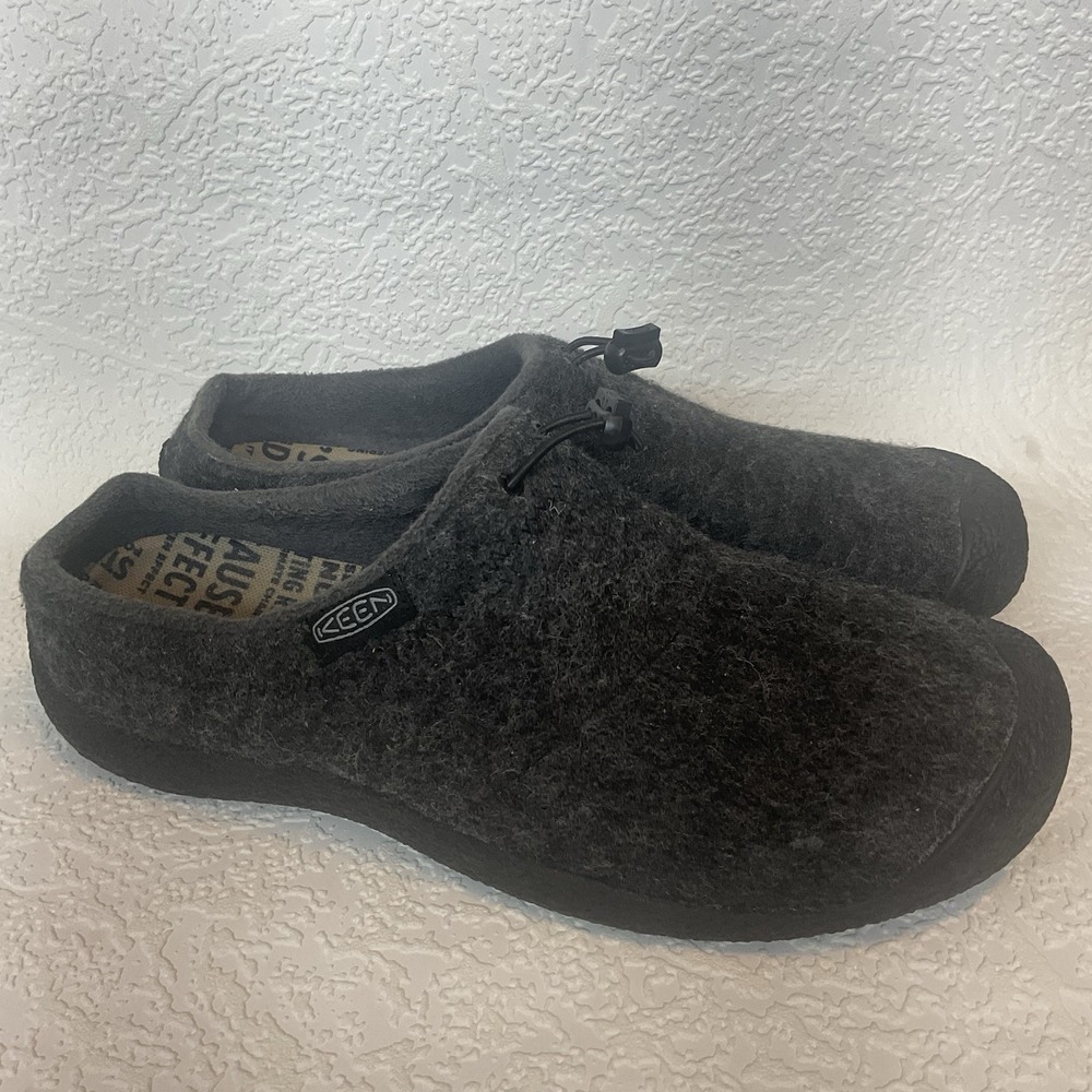Keen Howser III Men's Grey Felt Slide Ons Mules Slippers Shoes Size 11 EU-45